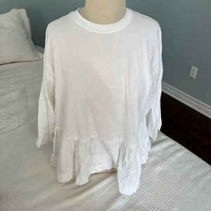 Aritzia Wilfred Baggy Peplum Top
